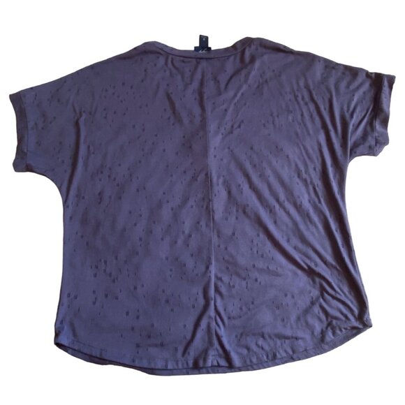 Daytrip Womens Tattered Lace Up V-Neck Top-Graystone-Size Medium-GUC - Picture 6 of 7